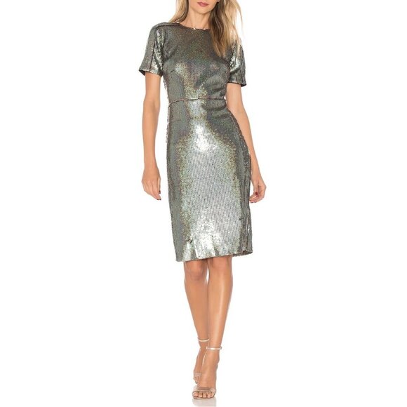 NEW Lovers + Friends Sequin Ginuwine Midi Dress in Mermaid Sz. XXS - Picture 2 of 5
